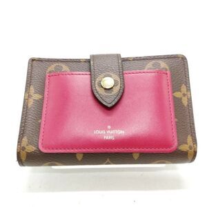 Louis Vuitton Brown Monogram Fuchsia M69433 Bifold Portefeiuelle Juliet Wallet